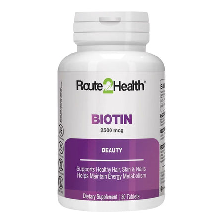 Route 2 Health Biotin 2500mcg Tablet, 30-Pack - Main Image