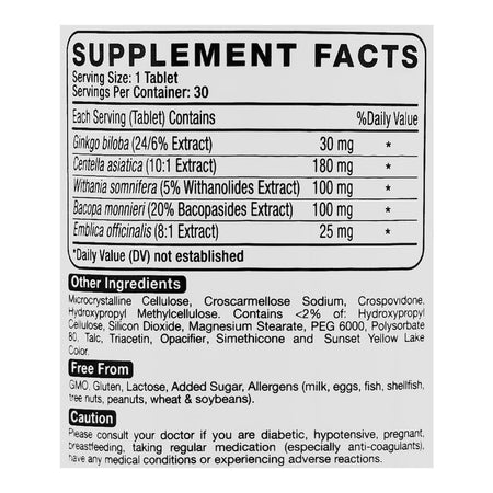 Route 2 Health Cogniza Brain Tonic Tablet, 30-Pack - Image 4
