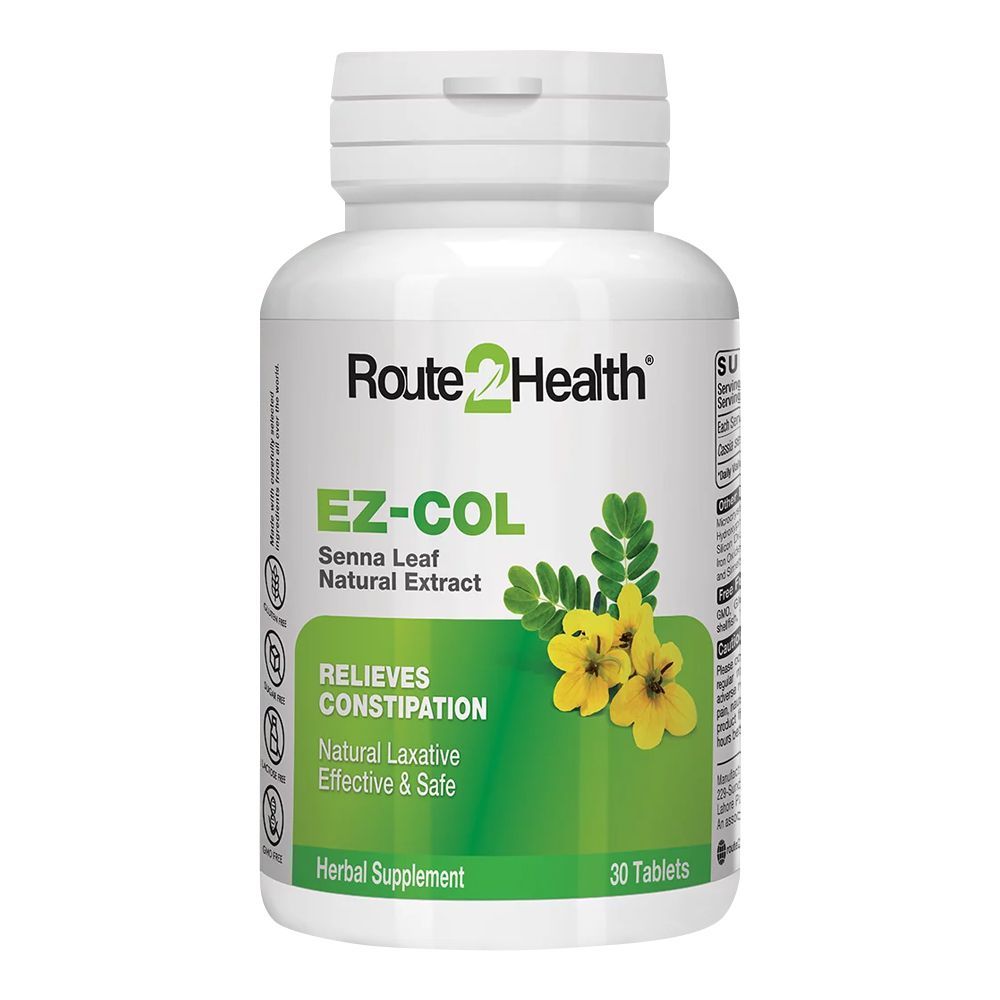 Route 2 Health Ez-Col Tablet, Relieves Constipation, 30-Pack - Main Image