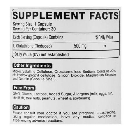 Route 2 Health Glutathione 500mg Capsule, 30-Pack - Image 4