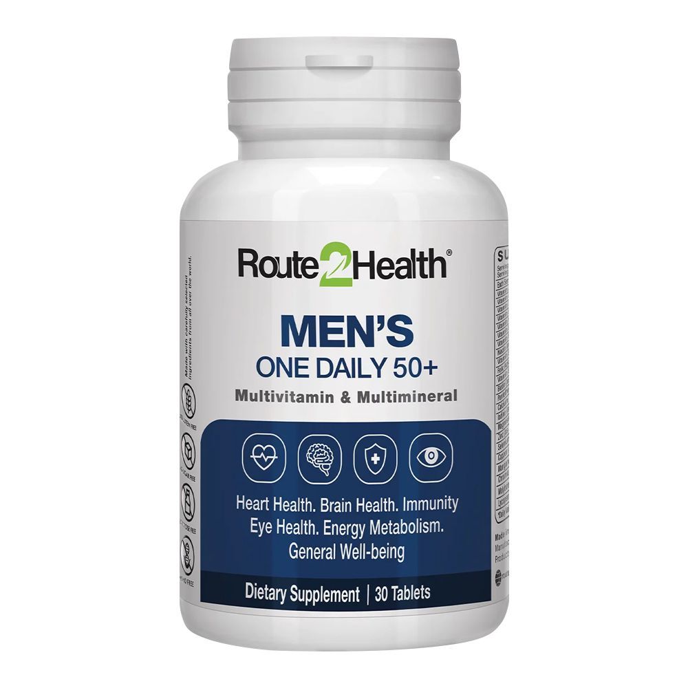 Route 2 Health Men's One Daily 50+ Multivitamin Tablet, 30-Pack - Main Image