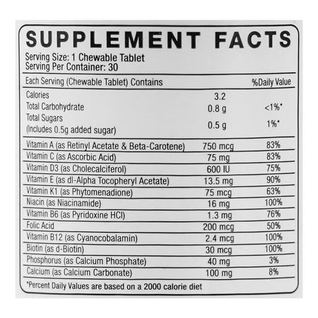 Route 2 Health Teen Multi Chewable For Him Multivitamin Tablet, 30-Pack - Image 4