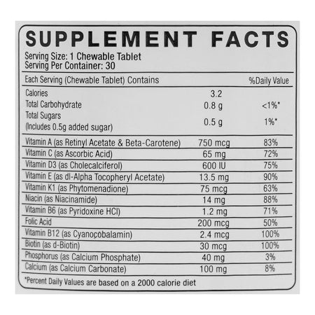 Route 2 Health Teen Multi Chewable For Her Multivitamin Tablet, 30-Pack - Image 4