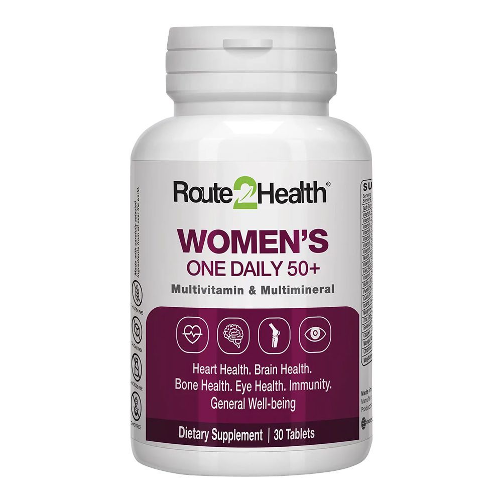 Route 2 Health Women's One Daily 50+ Multivitamin Tablet, 30-Pack - Main Image