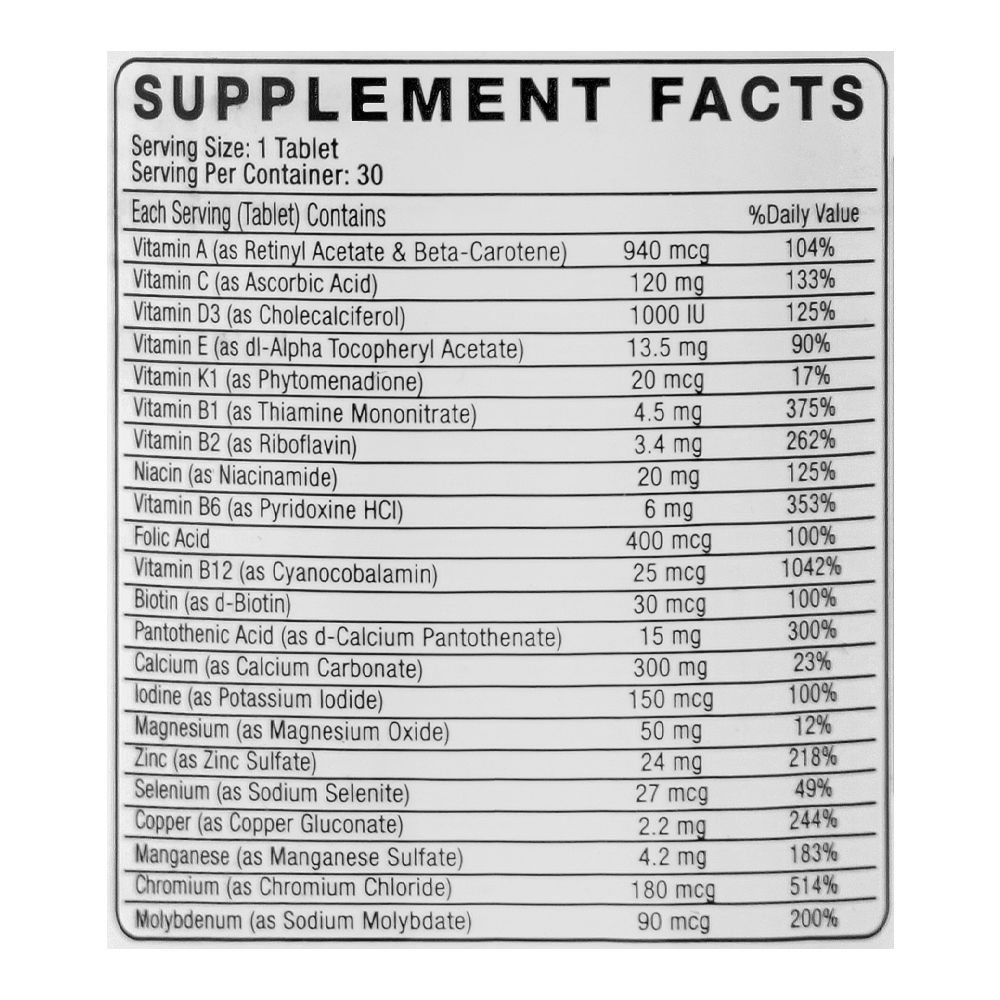 Route 2 Health Women's One Daily 50+ Multivitamin Tablet, 30-Pack - Image 4