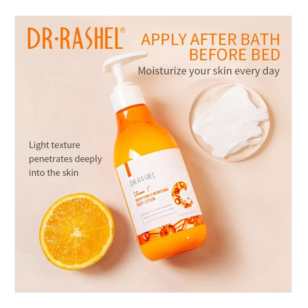 Dr. Rashel Vitamin C Brightening & Nourishing Body Lotion, Visibly Enhances Skin Tone, 300ml - Main Image