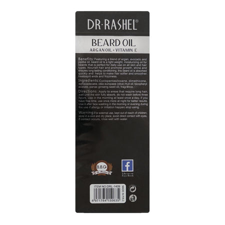 Dr. Rashel For Men Argan Oil + Vitamin E Beard Oil, 50ml - Image 4