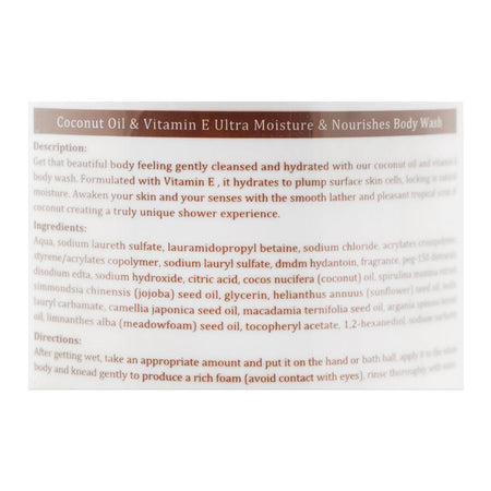 Estelin Vitamin E Coconut Oil Ultra Moisture & Nourishes Body Wash, 500ml - Image 3
