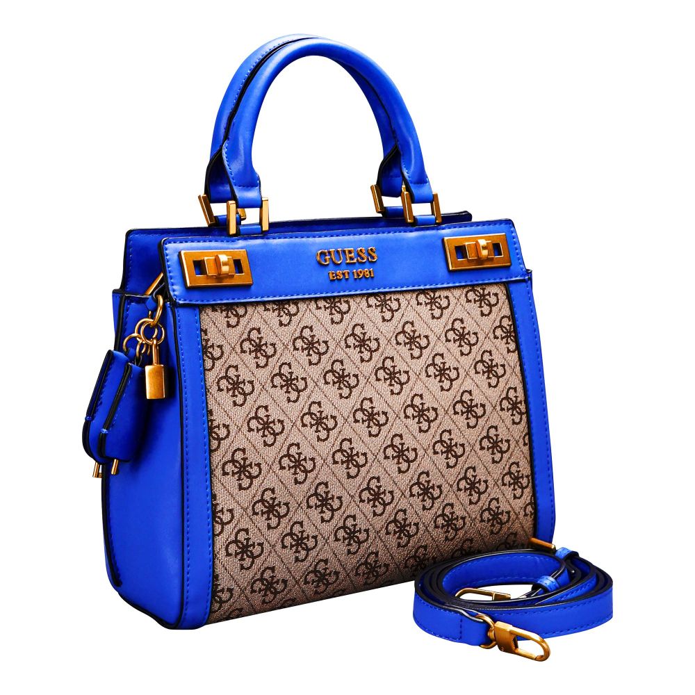 GS Designed Hand Bag, Blue, MNO-3 - Main Image