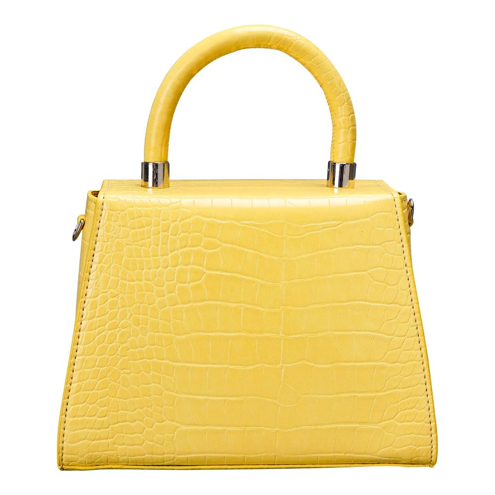 C-K Textured Hand Bag With Shoulder Strap, Yellow, CK2-50781127 - Image 2