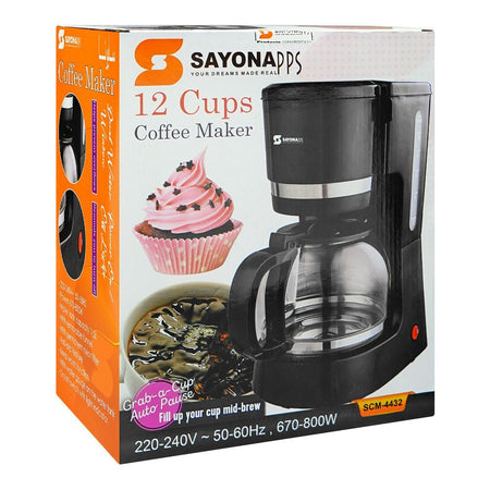 Sayona 12 Cups Coffee Machine, 670-800W, SCM-4432 - Image 2