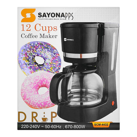 Sayona 12 Cups Coffee Machine, 670-800W, SCM-4432 - Image 3