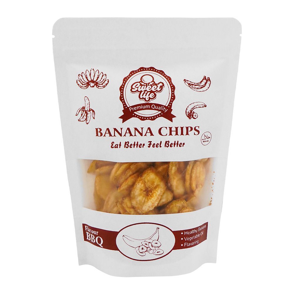 Sweet Life Banana Chips BBQ, 95g - Main Image
