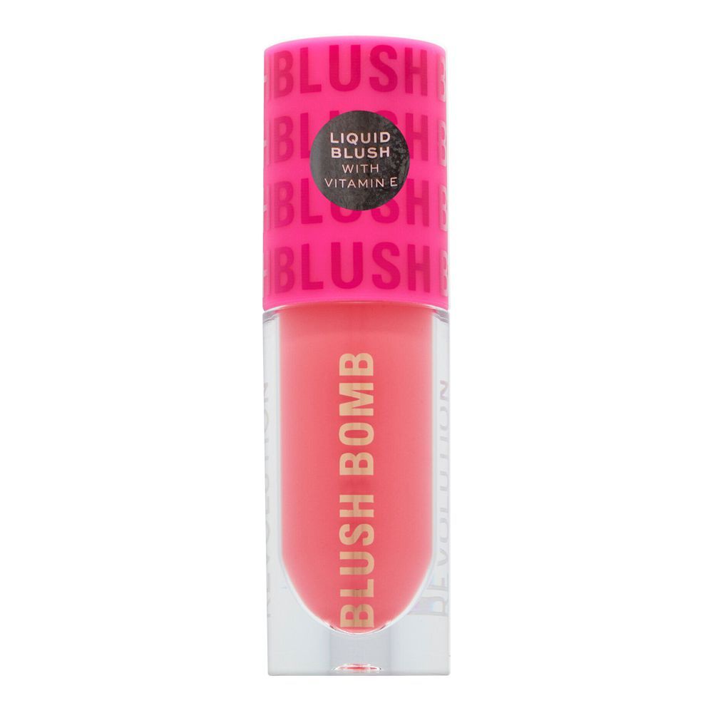 Makeup Revolution Blush Bomb Liquid Blush, Savage Coral, 4.6ml - Main Image