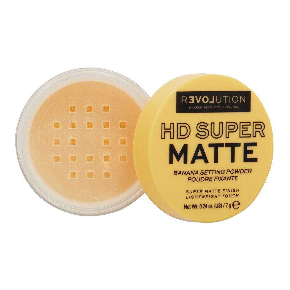 Makeup Revolution HD Super Matte Banana Setting Powder, 7g - Main Image