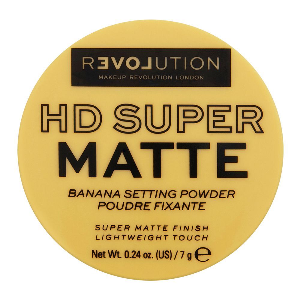 Makeup Revolution HD Super Matte Banana Setting Powder, 7g - Image 2