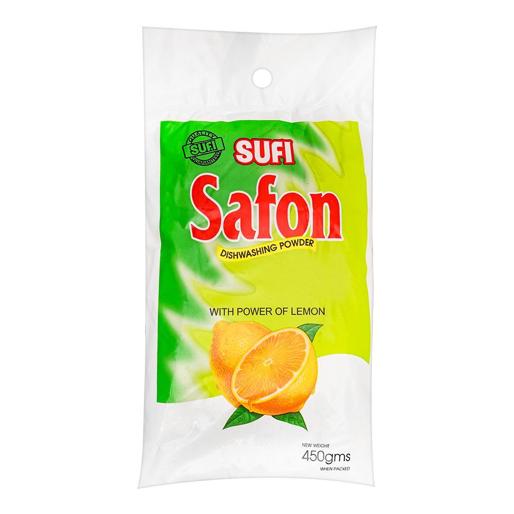 Sufi Safon Dish Washing Powder Pouch, 450g - Main Image