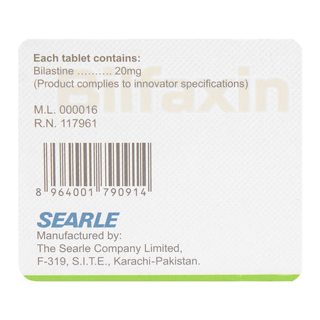 Searle Bilfaxin Tablet, 20mg, 1-Strip - Image 4
