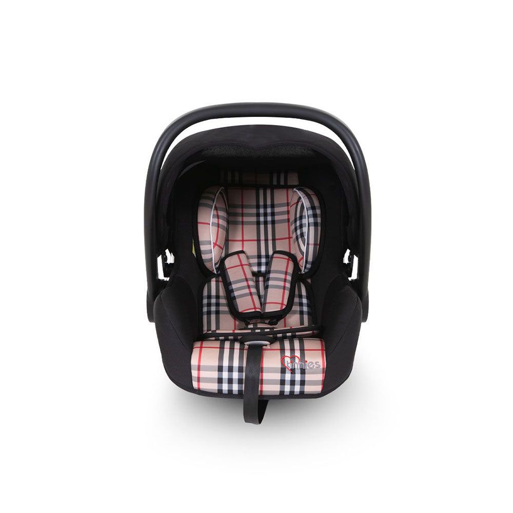 Tinnies Baby Carry Cot, Beige Check, T-008 - Image 2