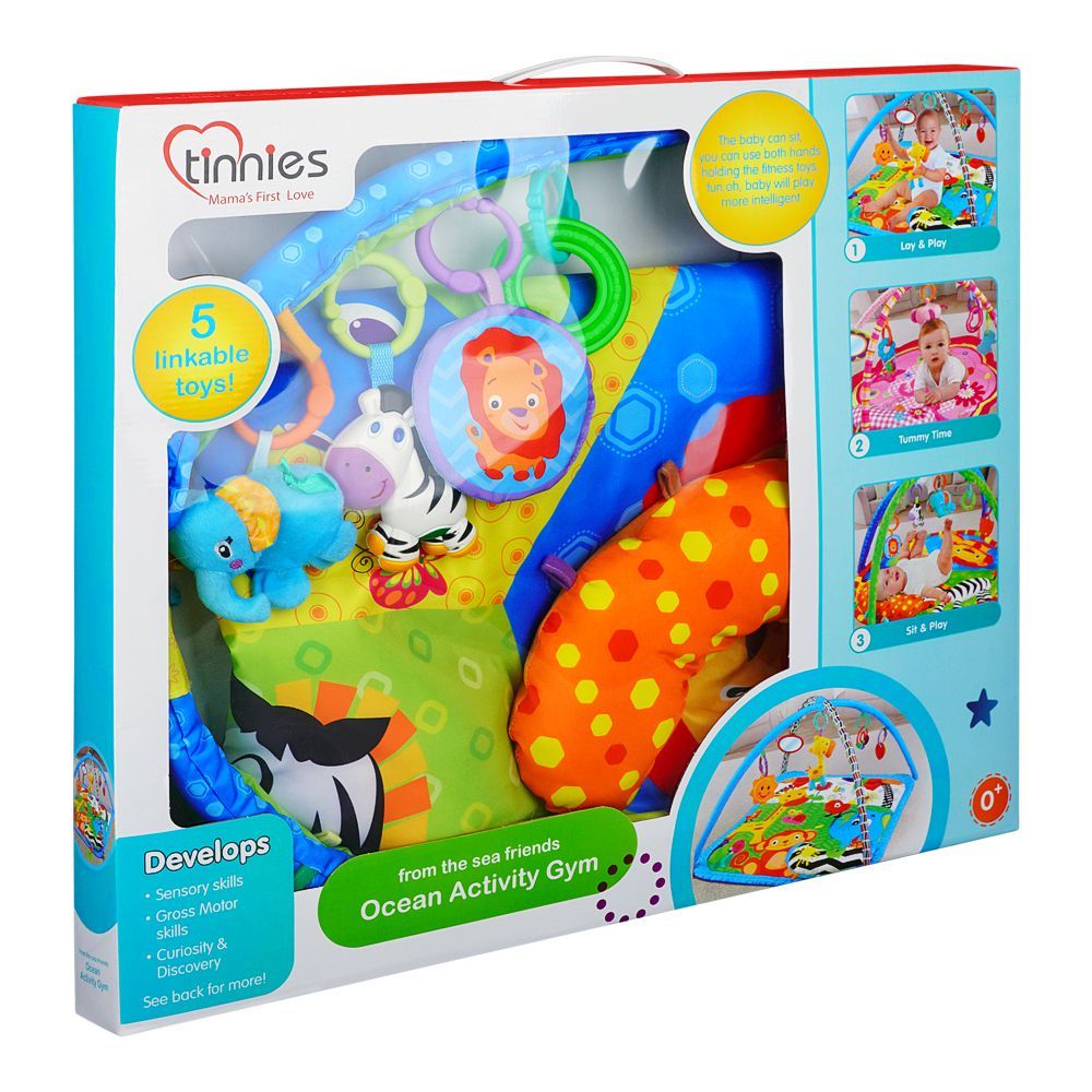 Tinnies Play Gym, For 0-12 Months, Polyester with Foam, Length 32 & Width 32 Inches, Holds Upto 9 Kg, T-703 - Main Image