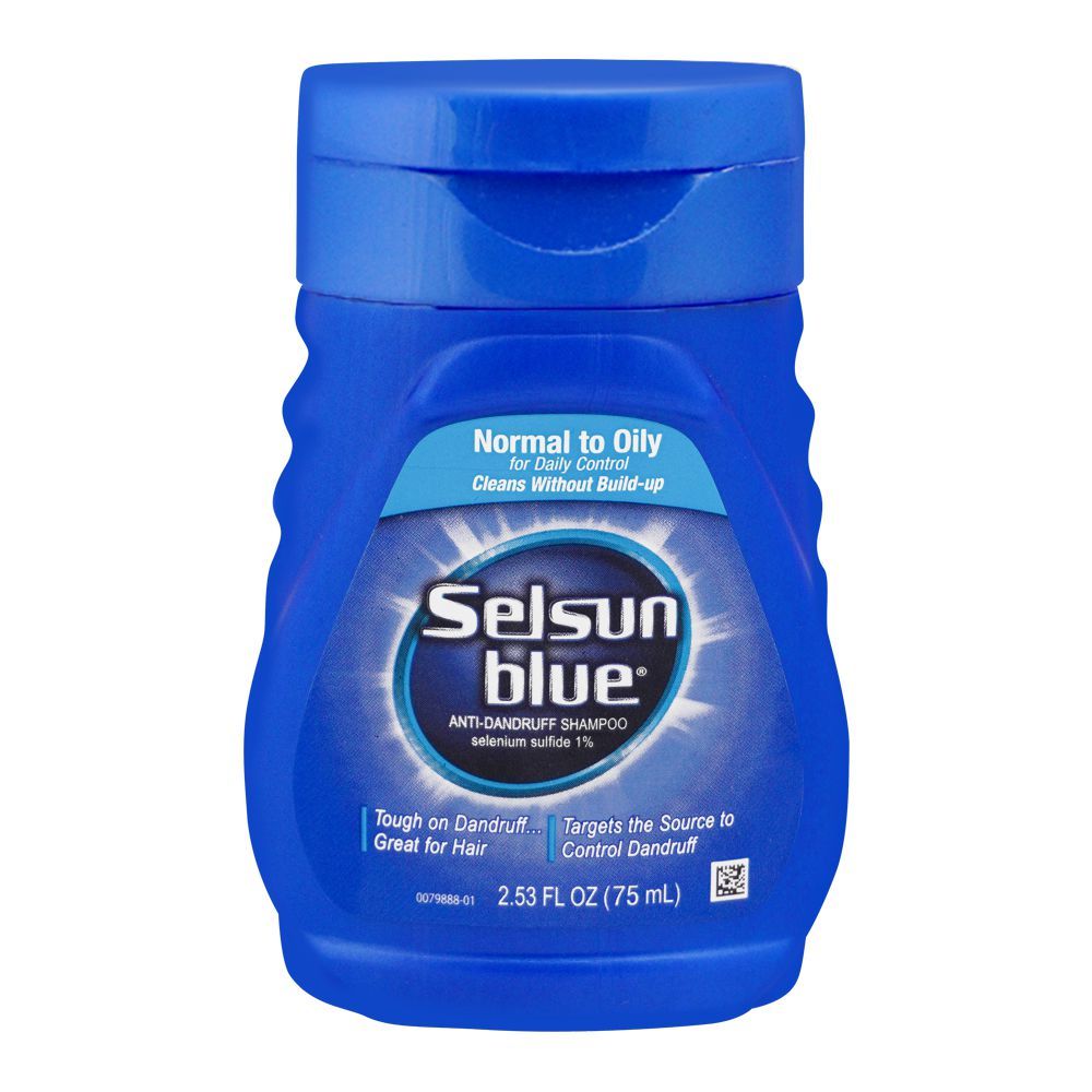 Selsun Blue Normal To Oily Anti-Dandruff Shampoo, Normal To Oily, 75ml - Main Image