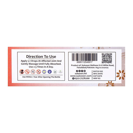 Sukoon Joint-On Essential Oil, For Knee & Joints Support, 30ml - Image 4