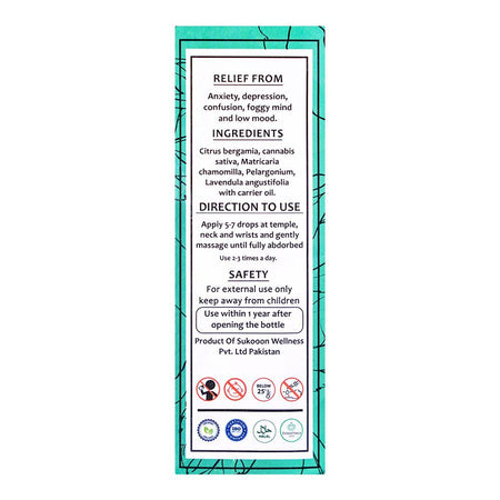 Sukoon Enlifto Essential Oil, For Focus & Anti-Depression, 30ml - Image 3
