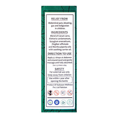 Sukoon Happy Tummy Essential Oil, For Kids Tummy Pain, 30ml - Image 3