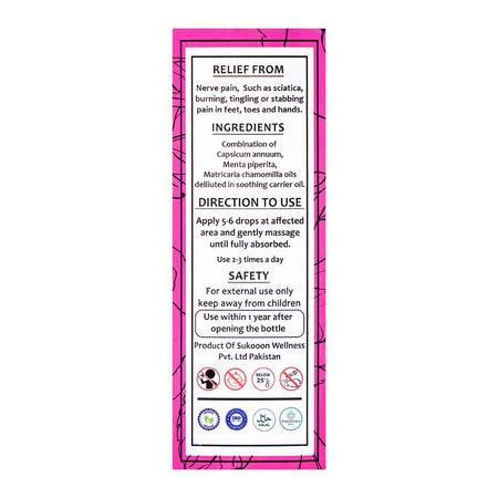 Sukoon Never On Essential Oil, For Sciatica & Neuropathic Pain, 30ml - Image 3
