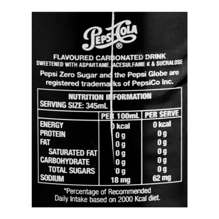 Pepsi Zero Sugar, 345ml - Image 3