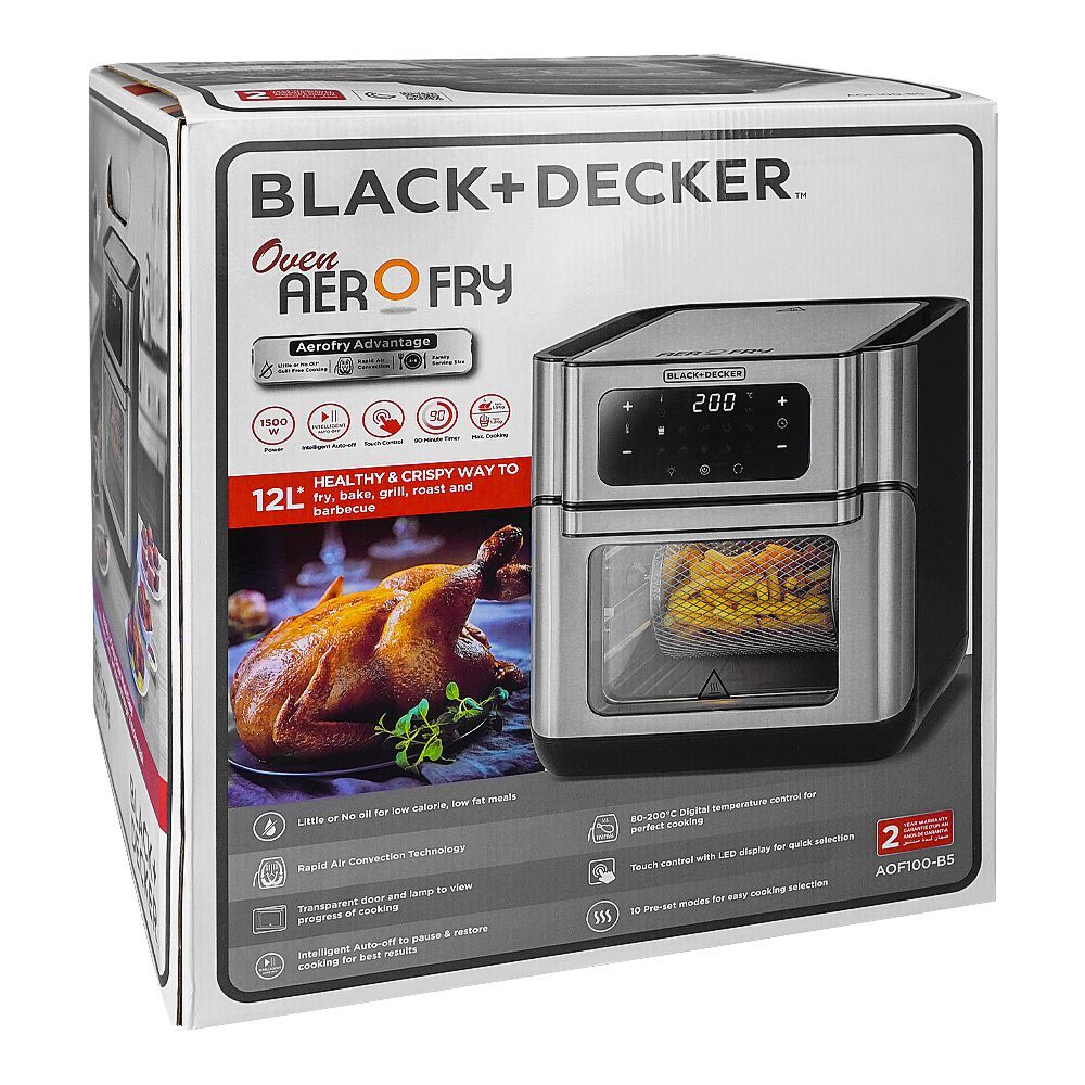 Black & Decker Oven 1.5L Aero Air Fryer, 1500W, AF-100-B5 - Image 2