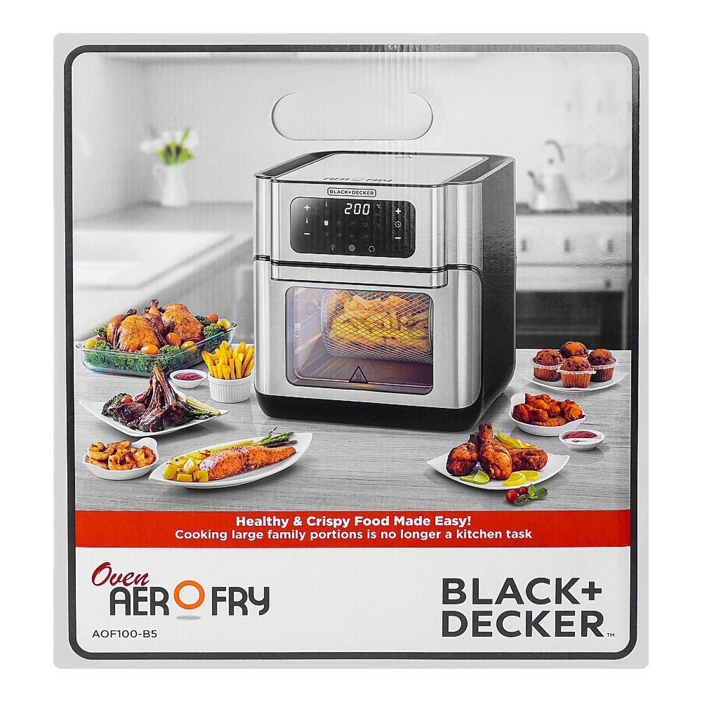 Black & Decker Oven 1.5L Aero Air Fryer, 1500W, AF-100-B5 - Image 4