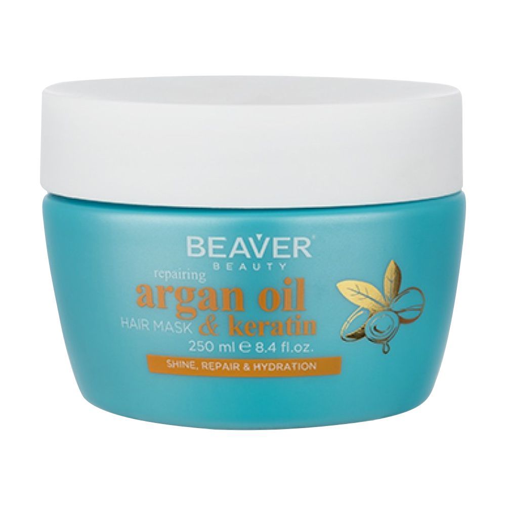 Beaver Repairing Argan Oil & Keratin Hair Mask, For Shine, Repair & Hydration, 250ml - Main Image
