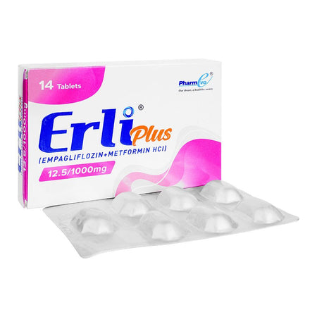 PharmEvo Erli Plus Tablet, 12.5/1000mg, 14 Tablets - Main Image