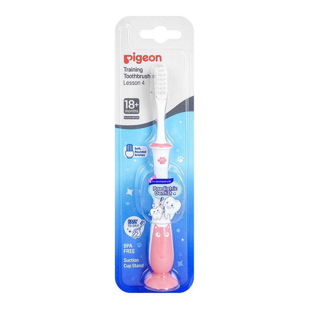 Pigeon Training Toothbrush Lesson 4, For 18+ Months, Pink, K-79782 - Main Image