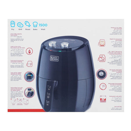 Black & Decker Aero Air Fryer, 4.5 Liters, 1500W, AF-350-B5 - Image 5
