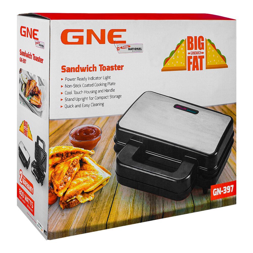 Gaba National Sandwich Maker, 800W, GN-397 BIG S/M - Image 2