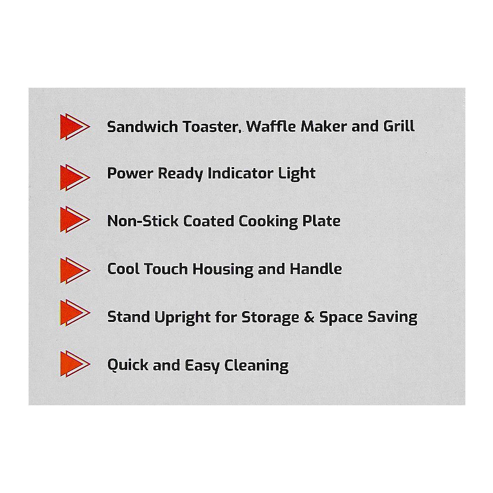 Gaba National Sandwich Maker 3 Steel Plates, 700W, GNE-6192/22 - Image 4