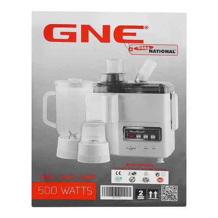 Gaba National 3-In-1 Juicer/Blender/Dry Mill, 500W, GN-1777/23 - Image 2