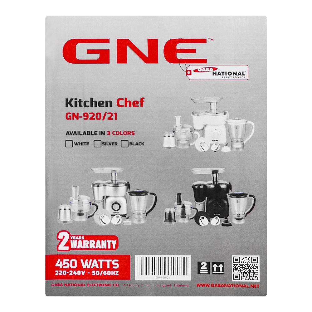 Gaba National 5-In-1 Kitchen Chef, 450W, GN-920/21 - Image 3