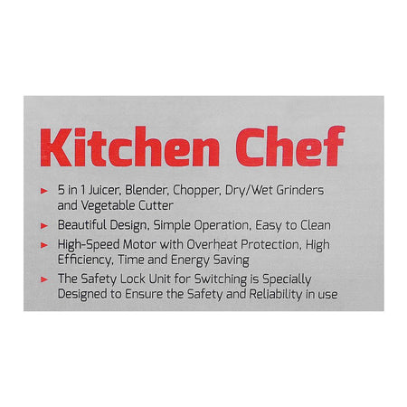 Gaba National 5-In-1 Kitchen Chef, 450W, GN-920/21 - Image 4