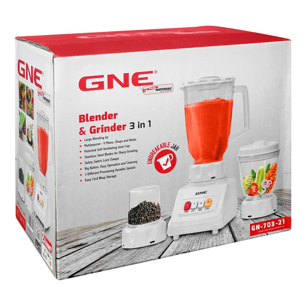 Gaba National 3-In-1 Blender, 350W, GN-703/21 - Image 2