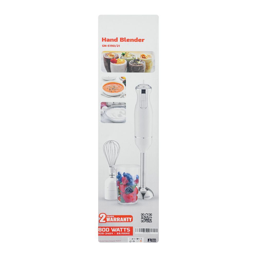 Gaba National Hand Blender & Egg Beater, 800W, GNE-5190 - Image 3