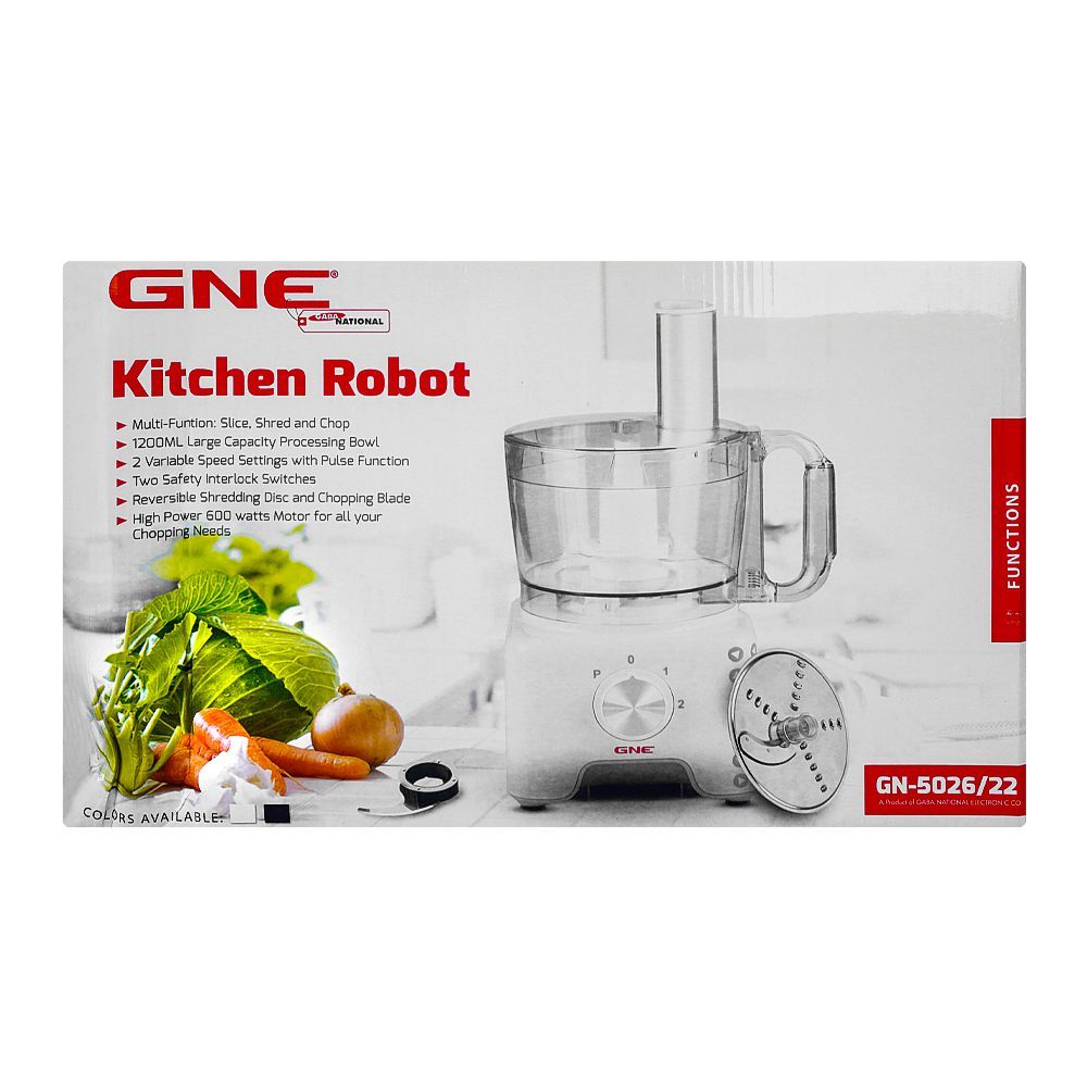 Gaba National Kitchen Robot, 1200ml Capacity, 600W, GN-5026/22 - Image 3
