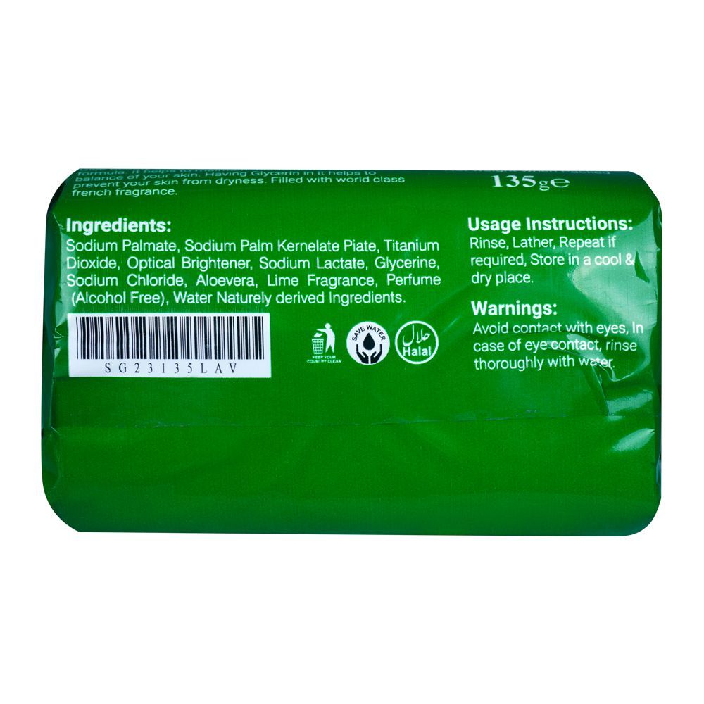 Glee Lime And Aloe Vera Beauty Soap, 135g - Image 2