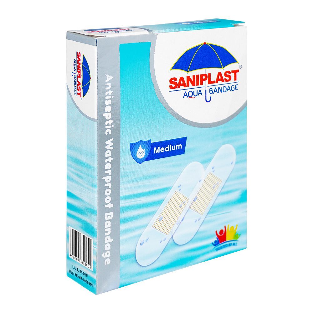 Sani Plast Aqua Antiseptic Waterproof Bandage, Medium, 20-Pack - Main Image