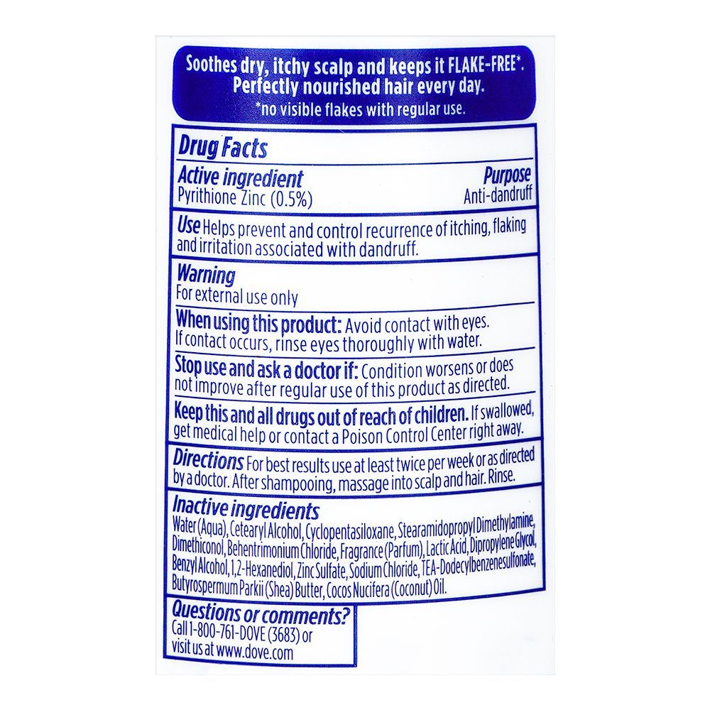 Dove Dermacare Scalp Dryness & Itch Relief Anti-Dandruff Conditioner, 355ml - Image 3