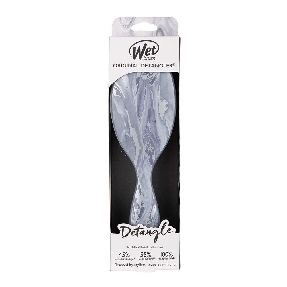 Wet Brush Original Detangler Hair Brush Marble-Blue Silver, BWR830MRSL - Image 4