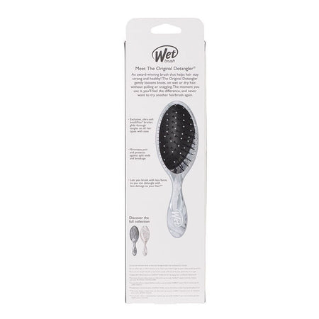 Wet Brush Original Detangler Hair Brush Marble-Blue Silver, BWR830MRSL - Image 5