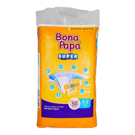 Bona Papa Super Baby Diapers No. 2, Mini, 3-6 KG, 50-Pack - Image 2